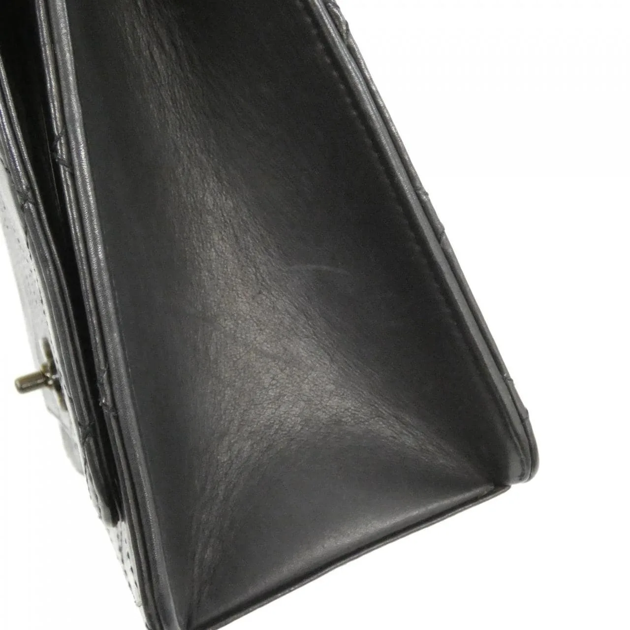 CHANEL 08873 Handbag Lambskin 黑色 羊皮 中古品A - 縮圖 7