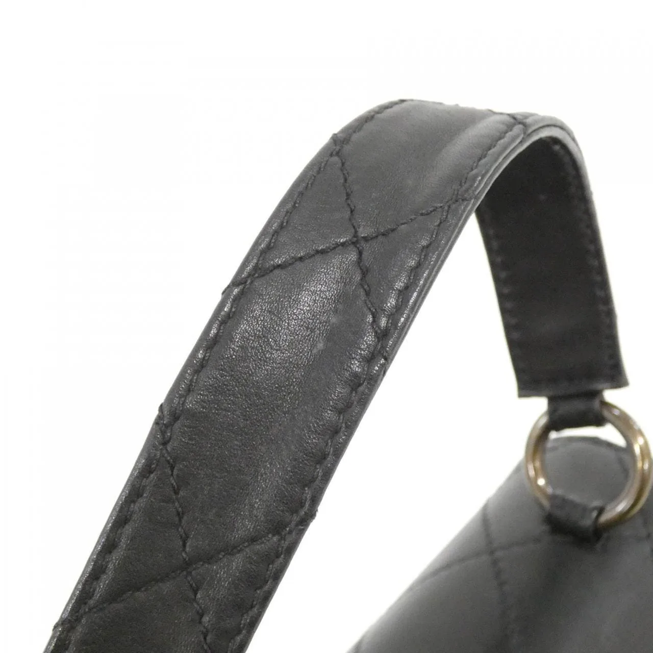 CHANEL 08873 Handbag Lambskin 黑色 羊皮 中古品A - 縮圖 8