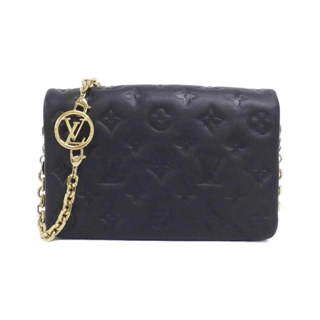 LOUIS VUITTON Pochette M82116 Shoulder Lambskin Black