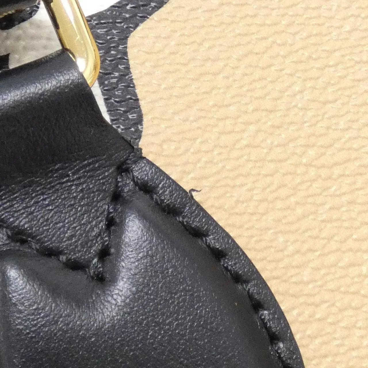 LOUIS VUITTON OnTheGo M45814 Handbag Canvas 黑色 帆布 中古品A - 縮圖 6