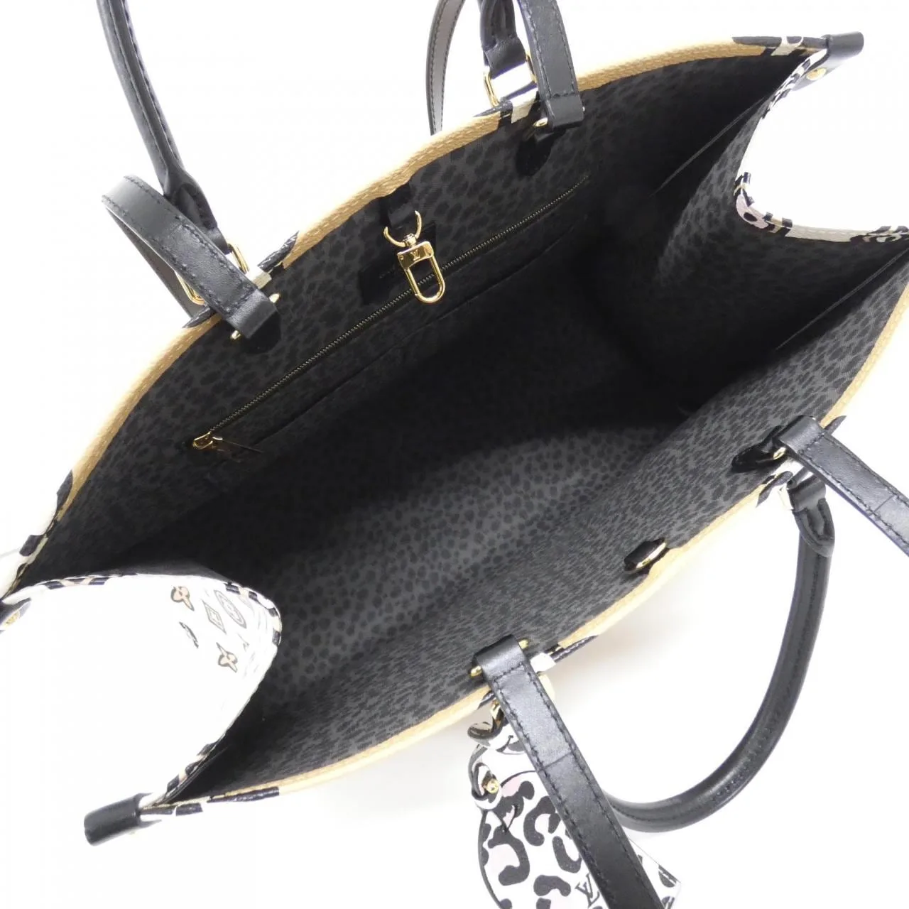 LOUIS VUITTON OnTheGo M45814 Handbag Canvas 黑色 帆布 中古品A - 縮圖 8