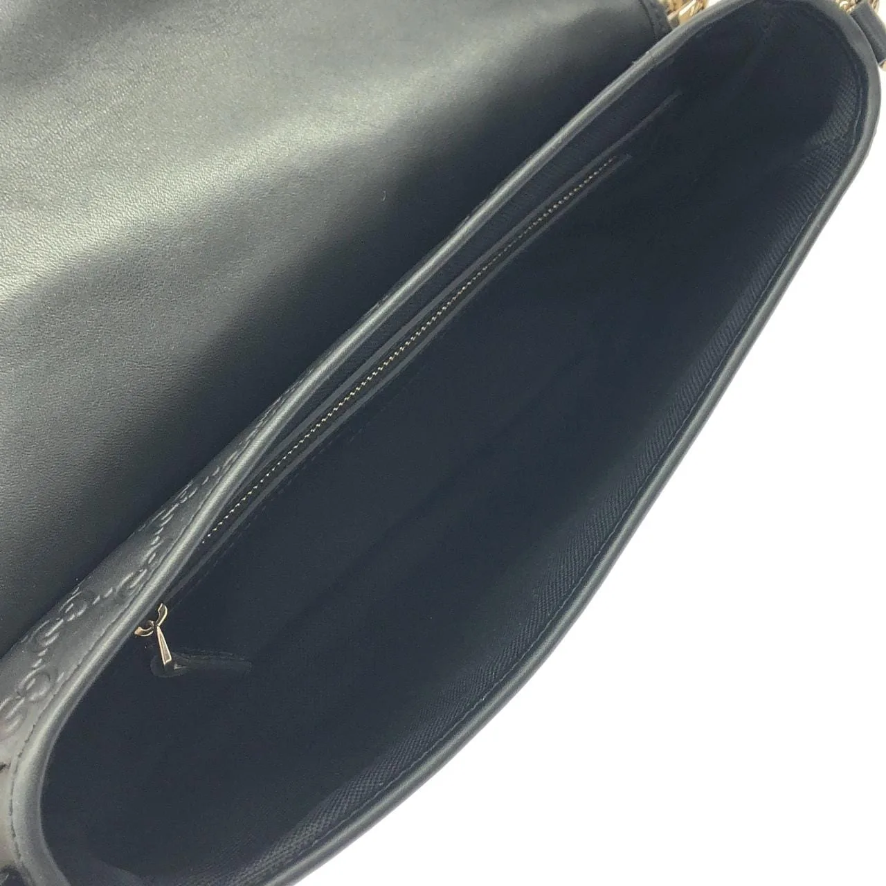 GUCCI 848882 AAFDV 肩背包 皮革 黑色 皮革 中古品A - 縮圖 6