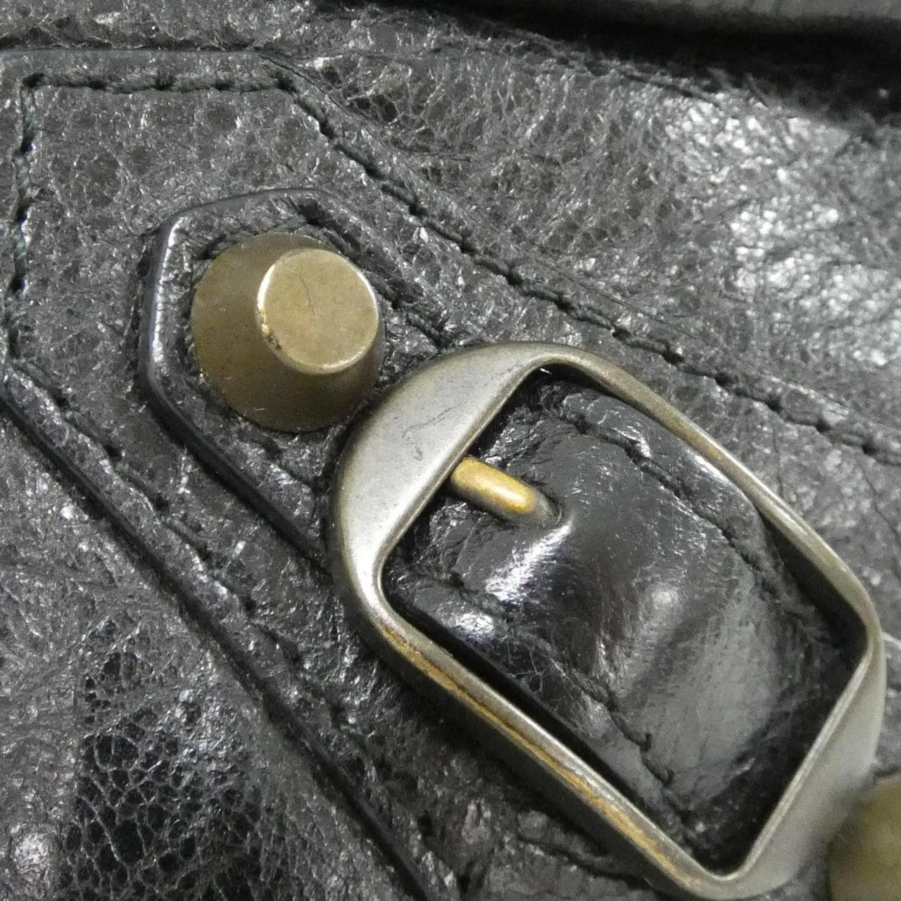 BALENCIAGA 224915 D94IT Handbag Lambskin Black Lambskin Rank A - Thumbnail 5