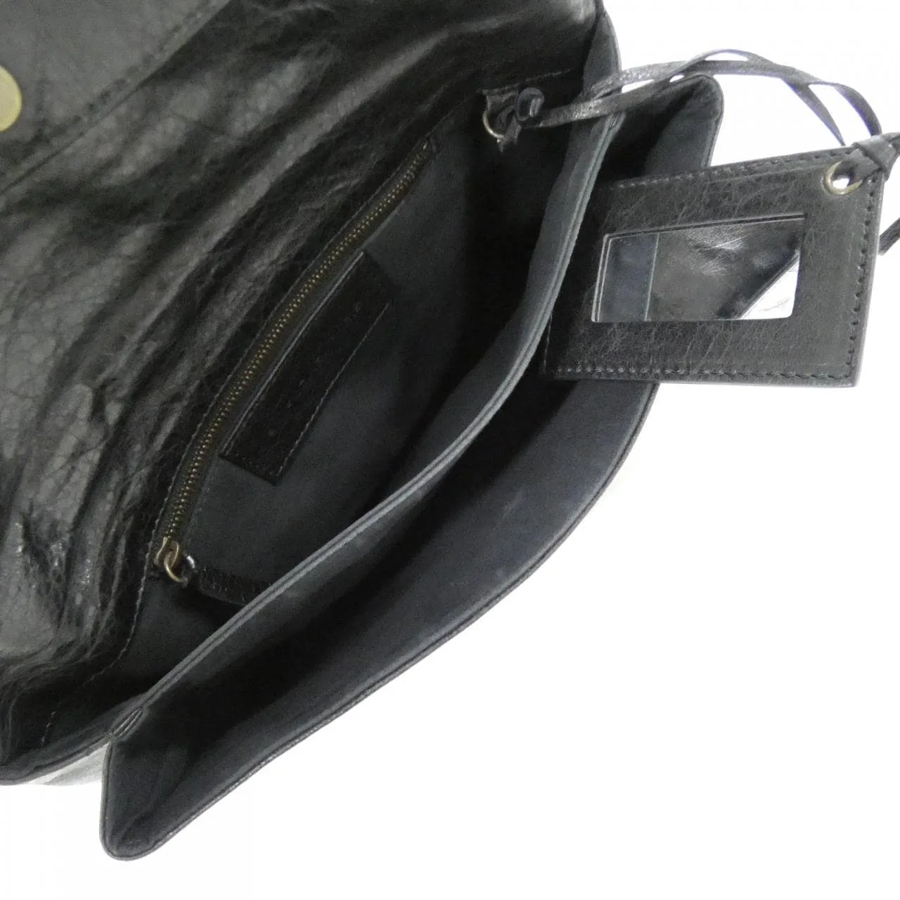 BALENCIAGA 224915 D94IT Handbag Lambskin Black Lambskin Rank A - Thumbnail 8