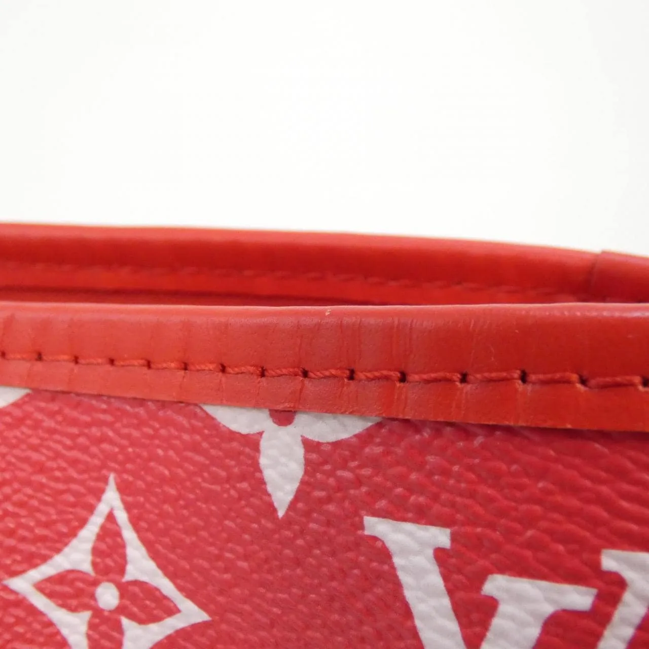 LOUIS VUITTON Neverfull M45127 Tote Canvas Rouge 帆布 中古品A - 縮圖 4