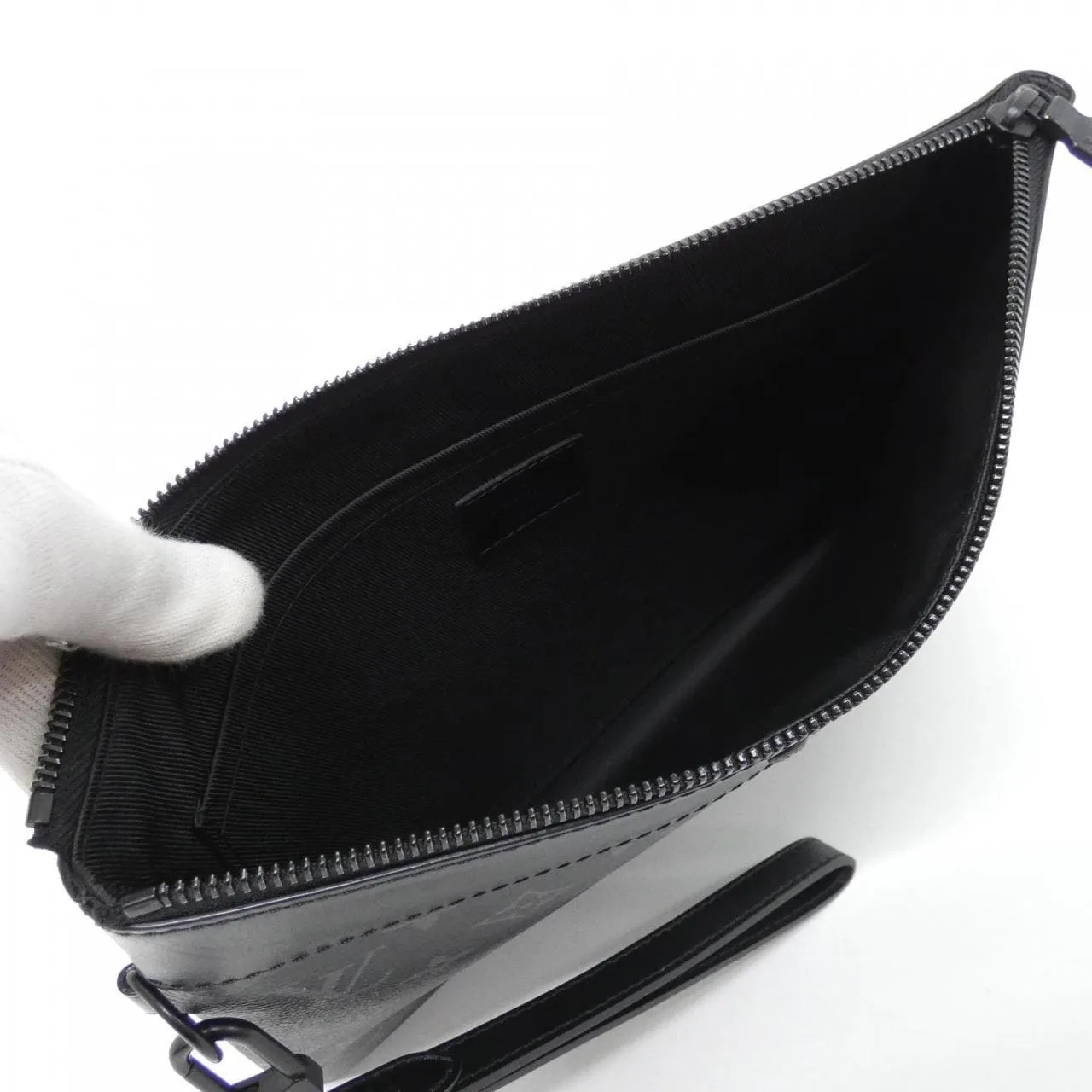 LOUIS VUITTON Pochette M81569 Handbag Monogram Black Monogram Rank A - Thumbnail 9