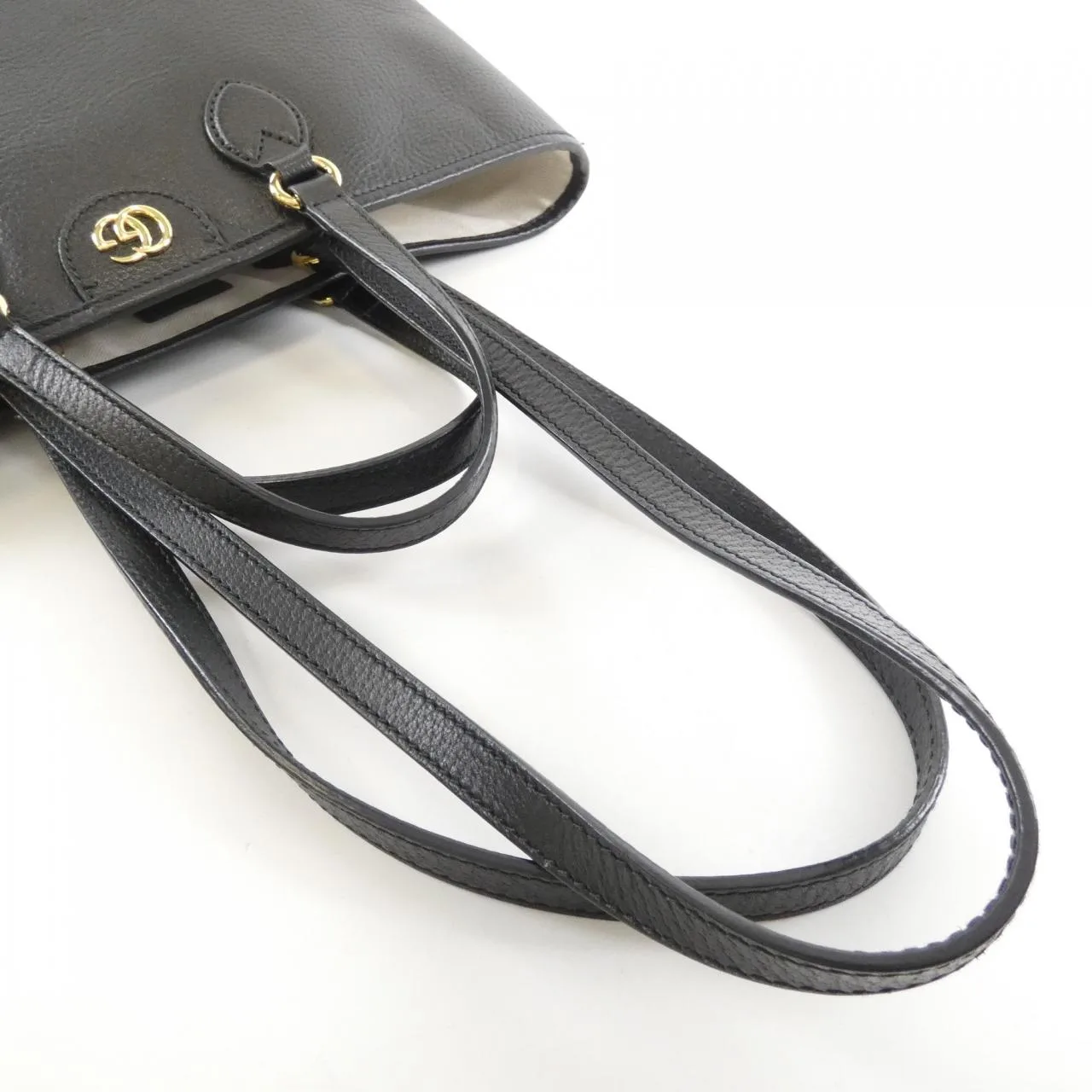 GUCCI 765043 DJ20G Handbag Leather Black Leather Rank B - Thumbnail 4