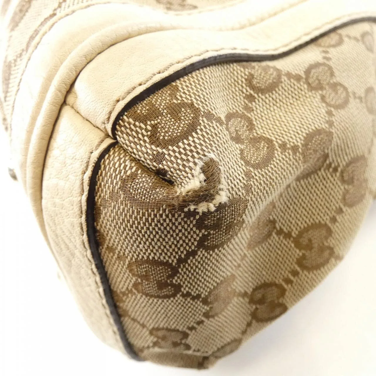GUCCI 282300 FWCGG 手提包 帆布 黑色 帆布 中古品B - 縮圖 3