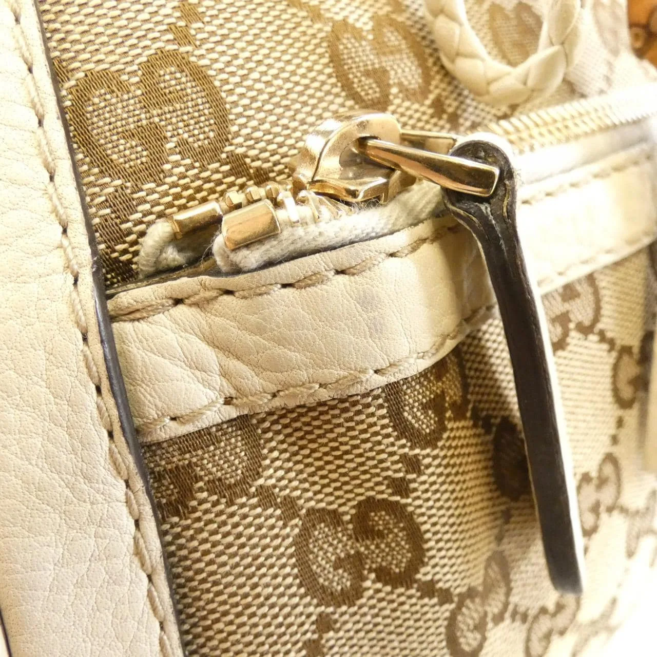 GUCCI 282300 FWCGG 手提包 帆布 黑色 帆布 中古品B - 縮圖 5