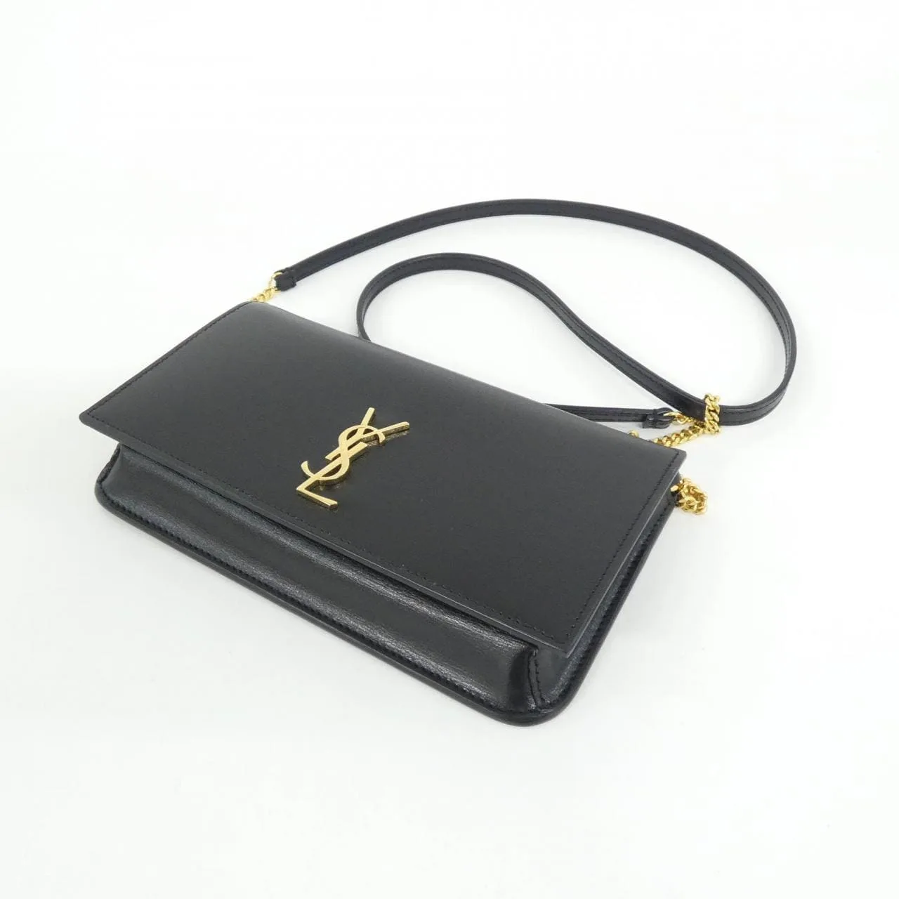 SAINT LAURENT 635095 0U40J 銀包 黑色 中古品A - 縮圖 3