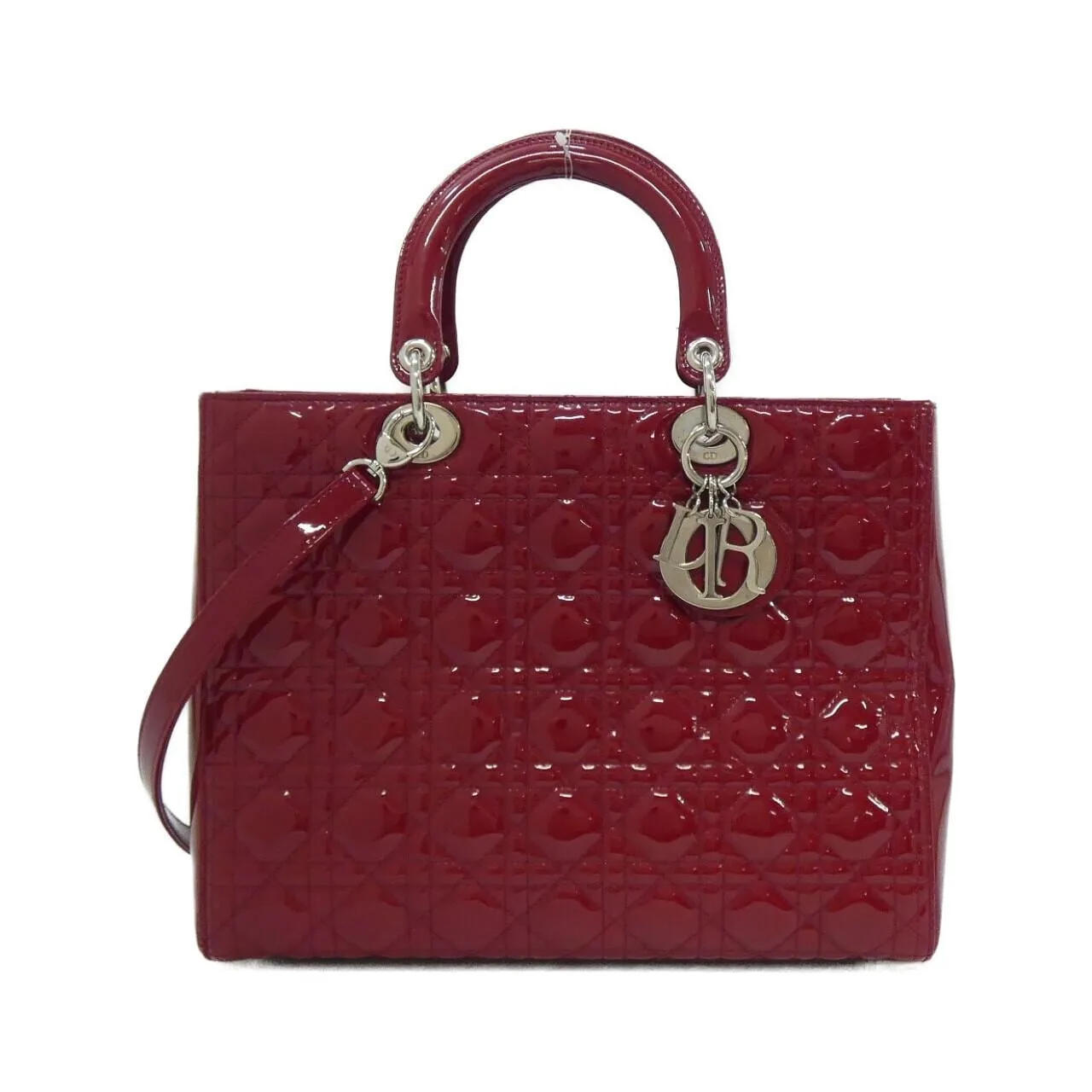 DIOR Lady Dior VRB44561 Handbag Patent Leather Black