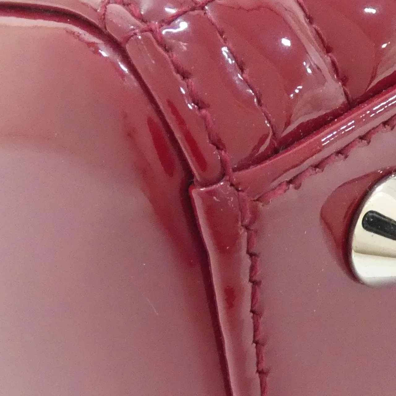 DIOR Lady Dior VRB44561 Handbag Patent Leather Black Patent Leather Rank A - Thumbnail 3