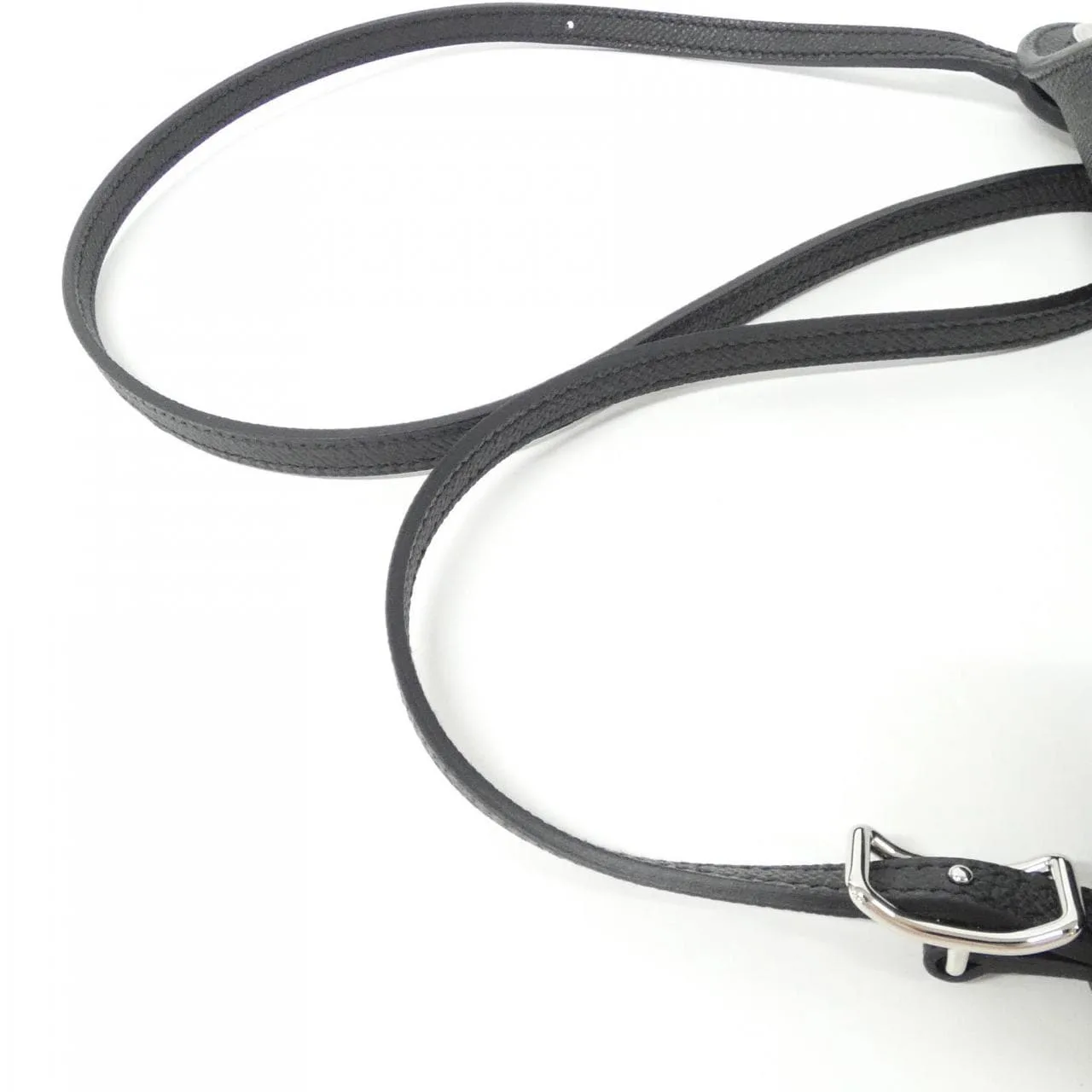 HERMES 084847CK Shoulder Epsom Black Epsom Leather Rank A - Thumbnail 4