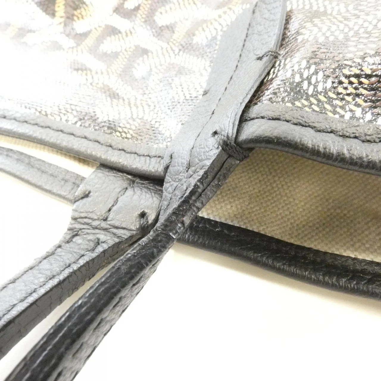 GOYARD Saint Louis AMA LOUIS GM Tote Canvas 黑色 帆布 中古品B - 縮圖 5