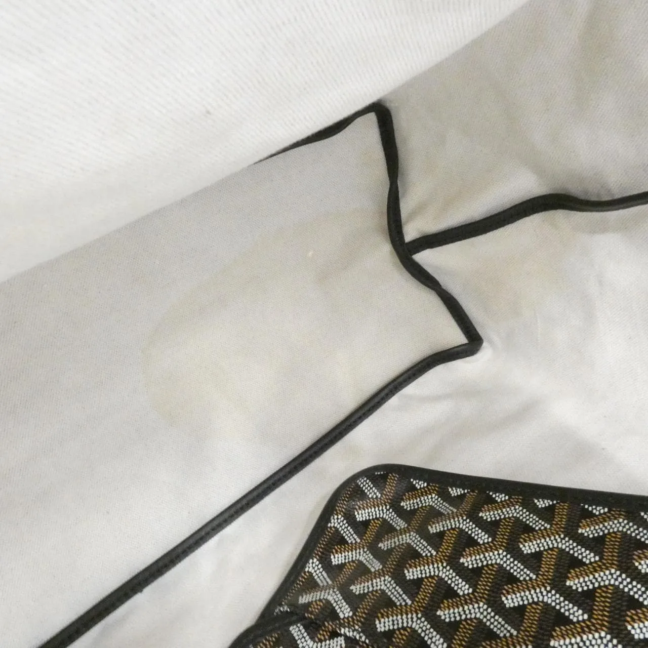 GOYARD Saint Louis AMA LOUIS GM Tote Canvas 黑色 帆布 中古品B - 縮圖 7