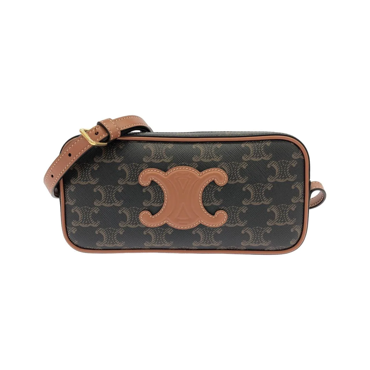 CELINE 10J582EGP Shoulder Canvas Black
