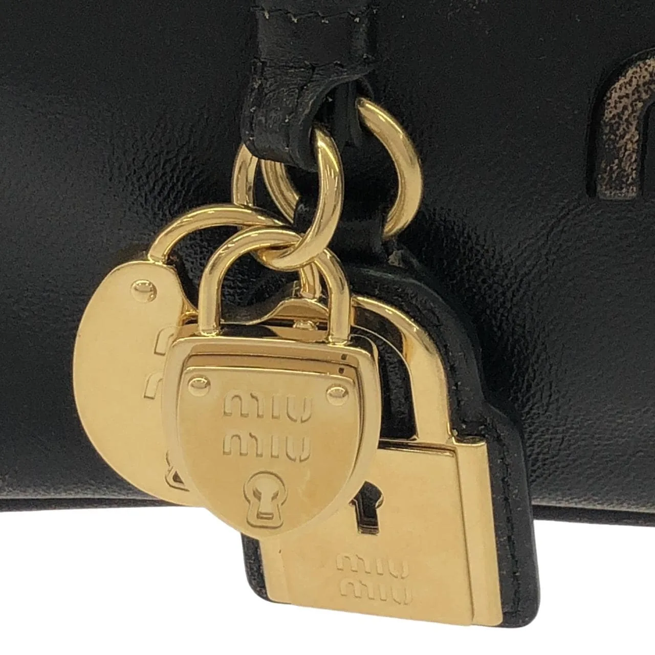 MIU MIU 5BB173 手提包 金色 中古品A - 縮圖 4