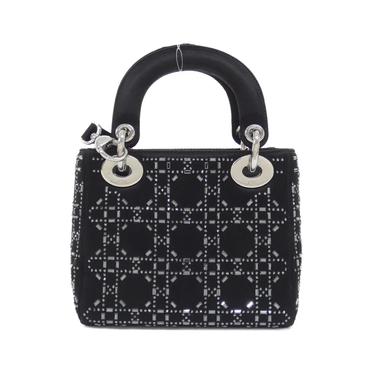 DIOR Lady Dior M0500PRTC Handbag Satin Black Satin Rank B - Thumbnail 2