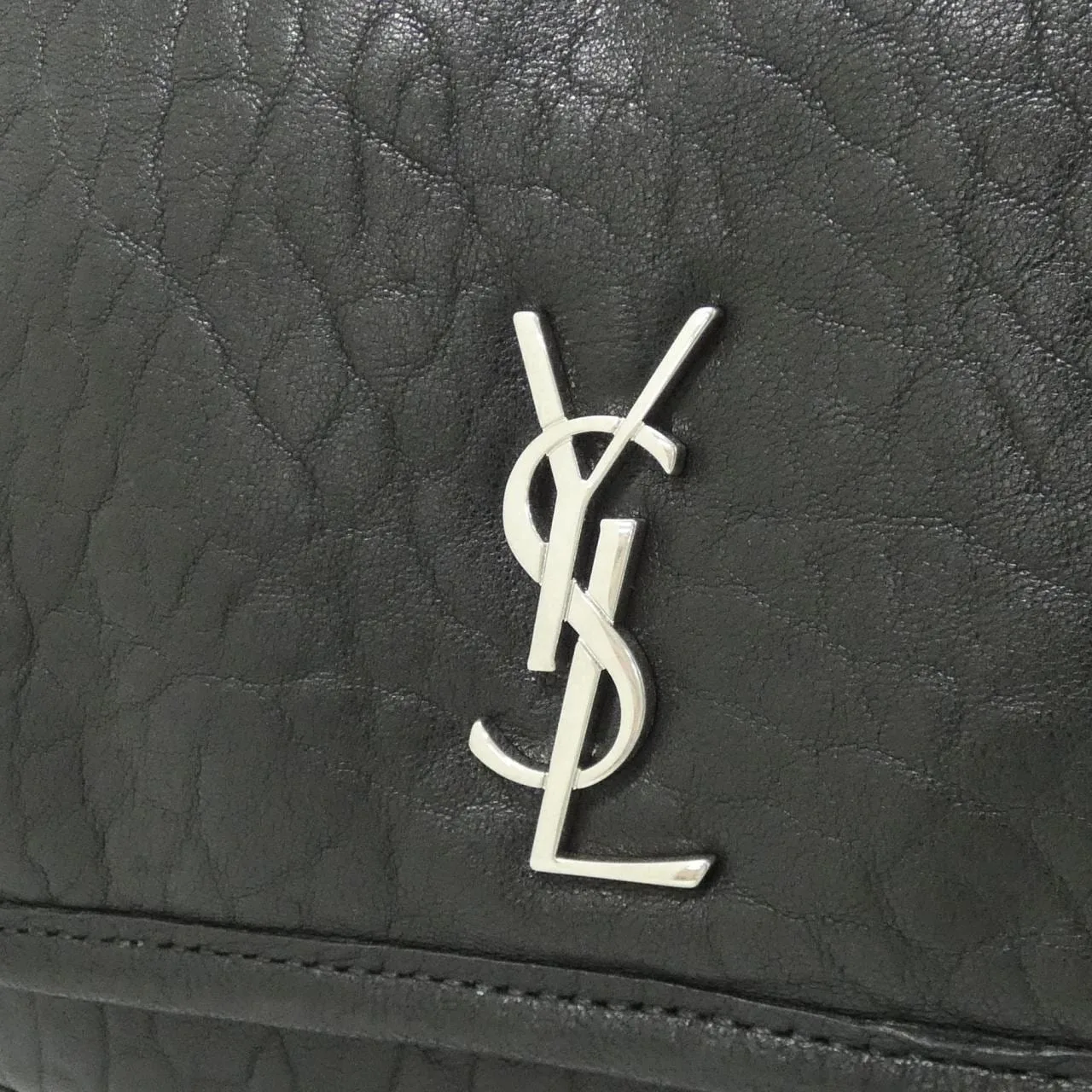 SAINT LAURENT Niki 776611 AAC3O Shoulder Lambskin Black Lambskin Rank A - Thumbnail 4