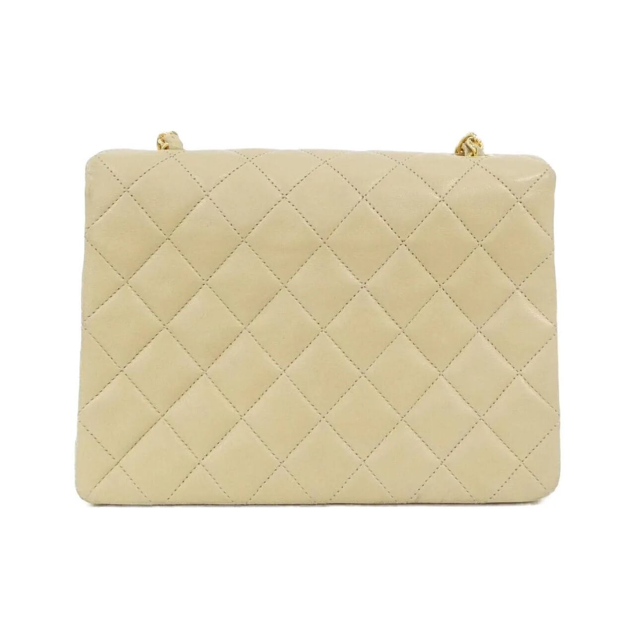 CHANEL 01163 肩背包 羊皮 米色 羊皮 中古品A - 縮圖 2