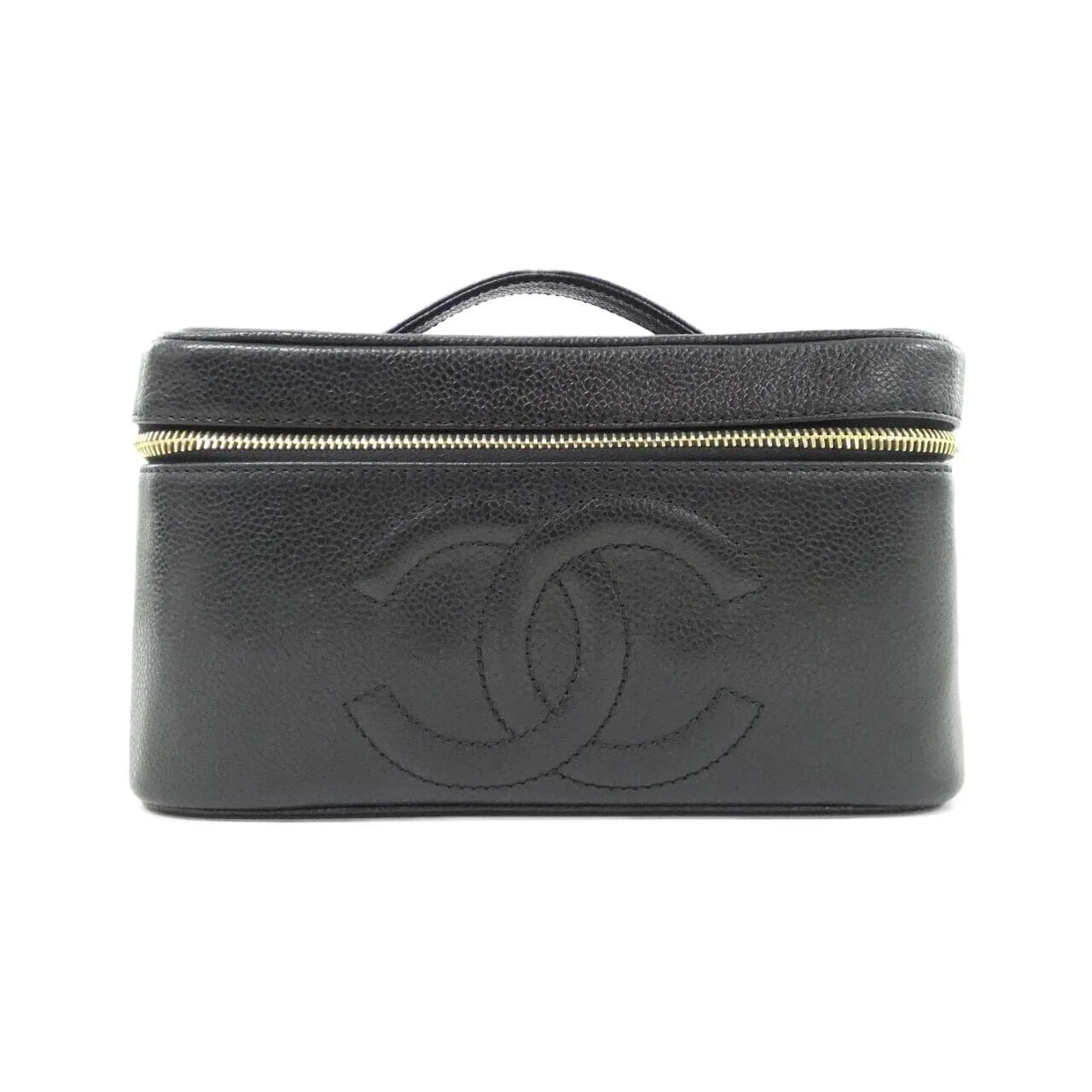 CHANEL 08090 手提包 荔枝紋牛皮 Black