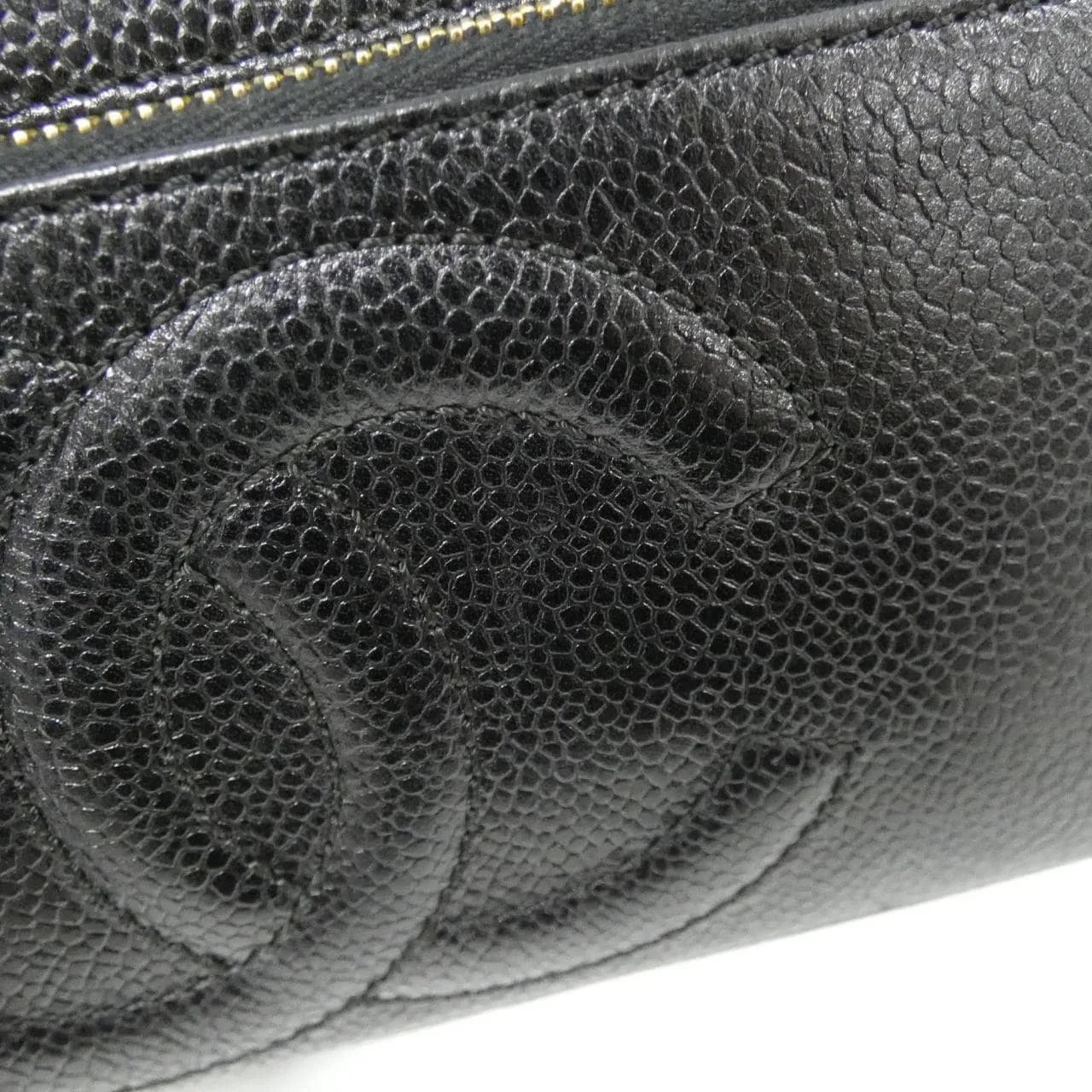 CHANEL 08090 手提包 荔枝紋牛皮 黑色 荔枝紋牛皮 中古品A - 縮圖 5