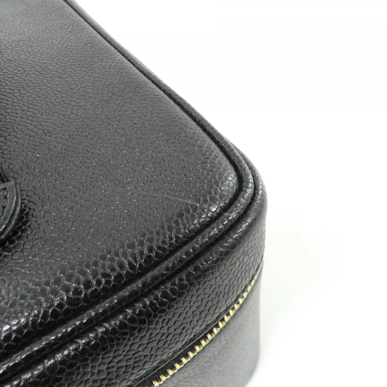CHANEL 08090 手提包 荔枝紋牛皮 黑色 荔枝紋牛皮 中古品A - 縮圖 6