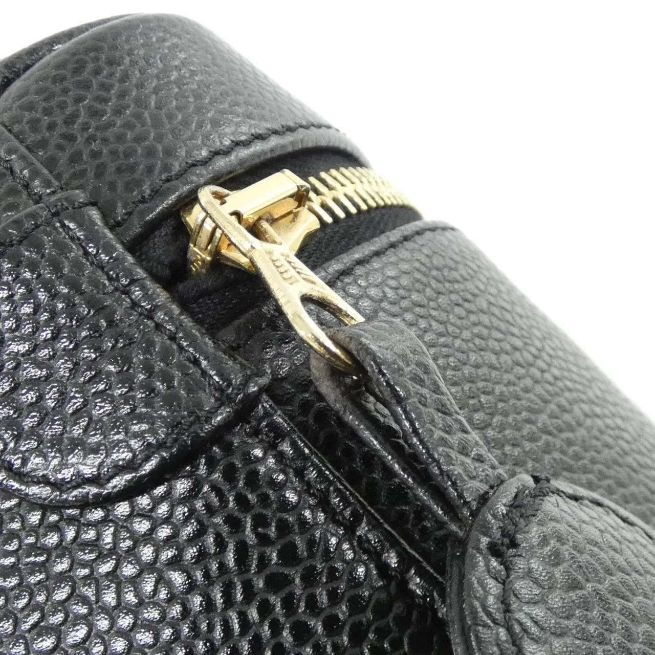 CHANEL 1998 Handbag Grained Calfskin 黑色 荔枝紋牛皮 中古品A - 縮圖 4