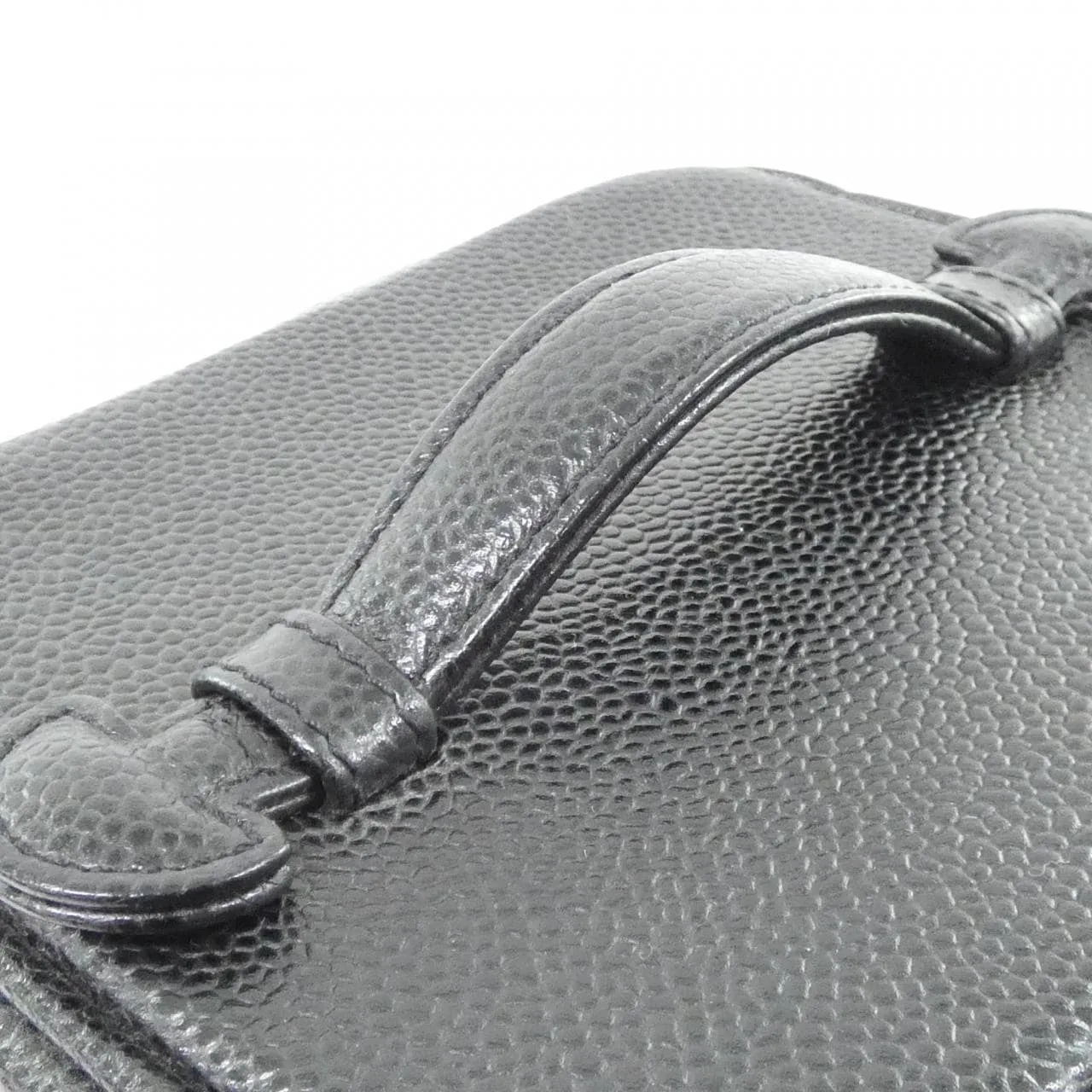 CHANEL 1998 Handbag Grained Calfskin 黑色 荔枝紋牛皮 中古品A - 縮圖 5