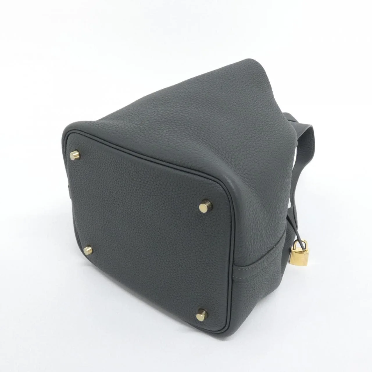 HERMES Picotin 060991CC Handbag Clemence Black Clemence Leather Rank A - Thumbnail 2