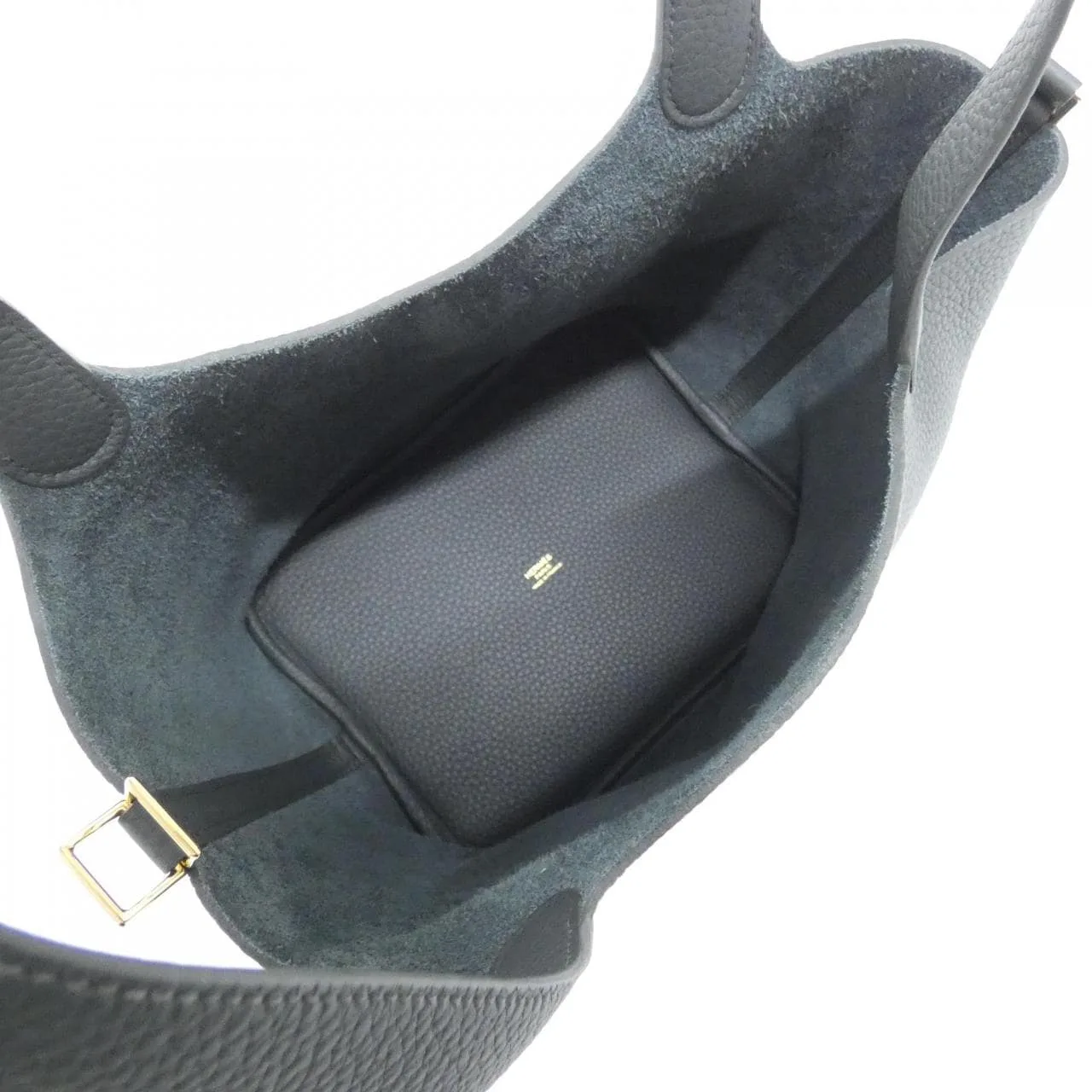HERMES Picotin 060991CC Handbag Clemence Black Clemence Leather Rank A - Thumbnail 6