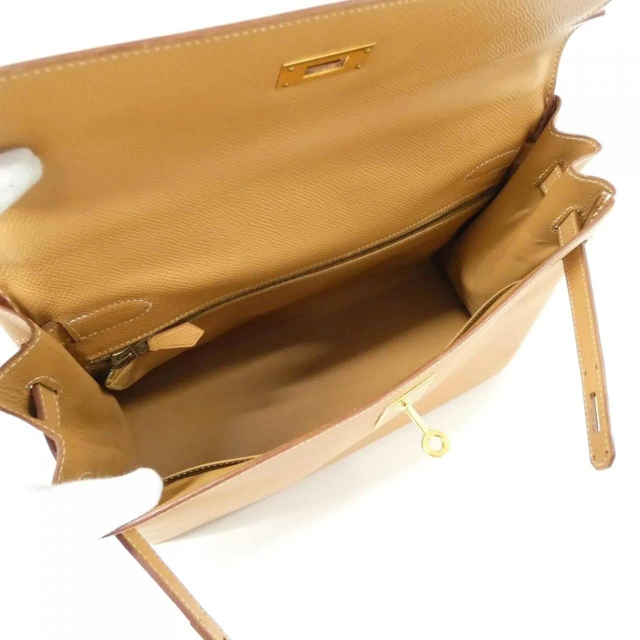 HERMES Kelly 014128CC 手提包 黑色 中古品A - 縮圖 9
