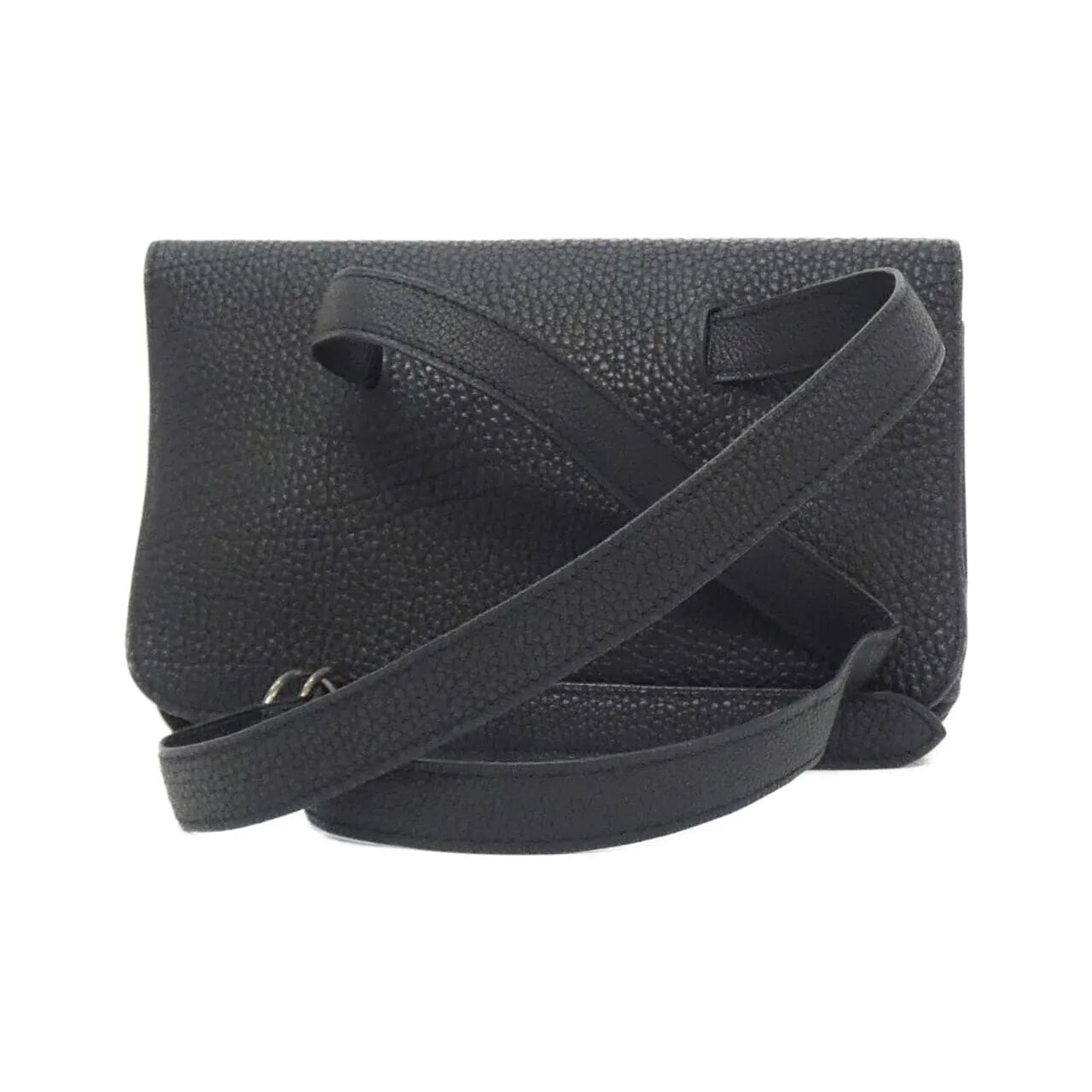 HERMES 037698CK Belt Togo Black Togo Leather Rank A - Thumbnail 2