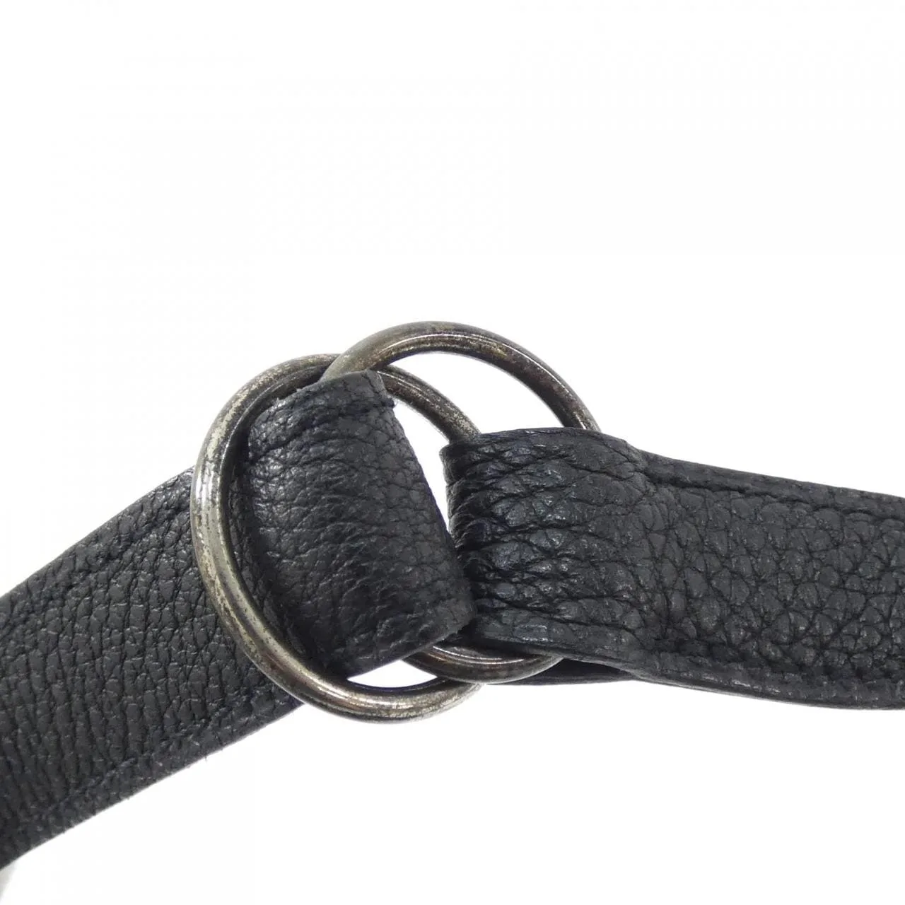 HERMES 037698CK Belt Togo Black Togo Leather Rank A - Thumbnail 5