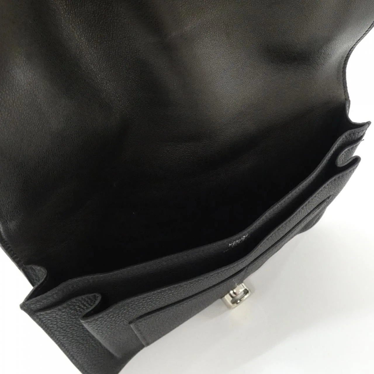 HERMES 037698CK Belt Togo Black Togo Leather Rank A - Thumbnail 6