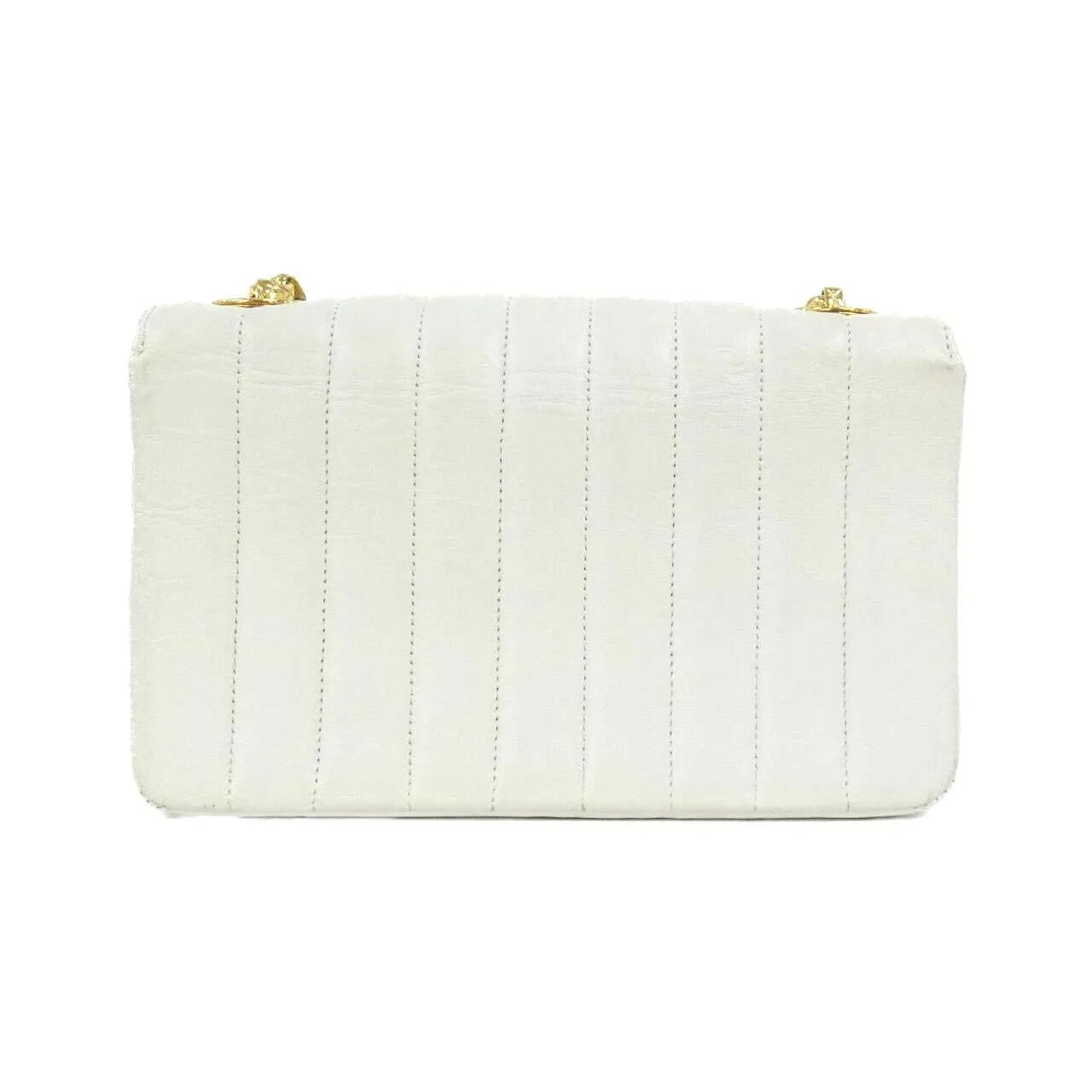 CHANEL 01172 肩背包 羊皮 白色 羊皮 中古品B - 縮圖 2