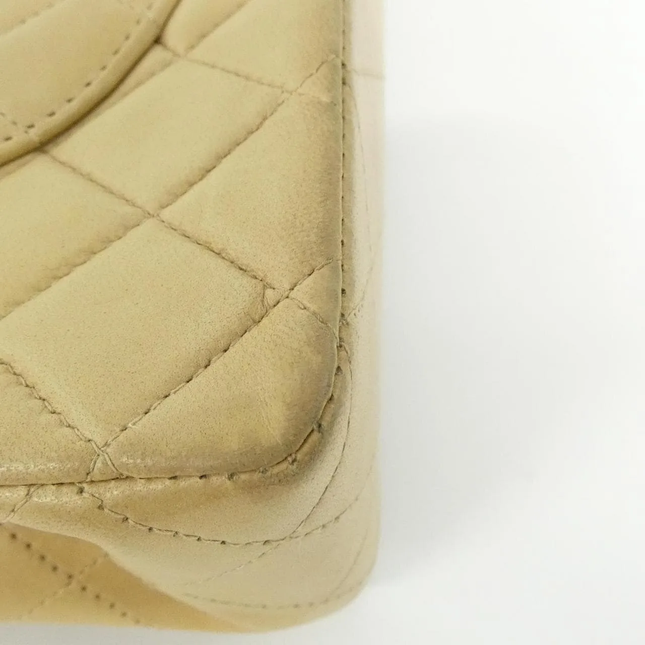 CHANEL Matelasse 1112 Shoulder Lambskin 米色 羊皮 中古品B - 縮圖 3