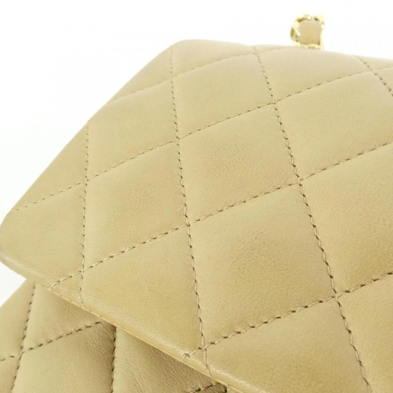 CHANEL Matelasse 1112 Shoulder Lambskin 米色 羊皮 中古品B - 縮圖 5