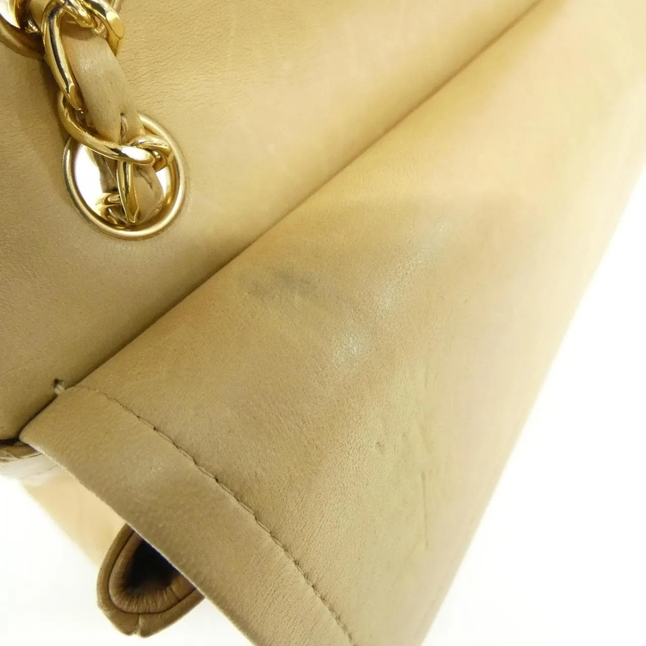CHANEL Matelasse 1112 Shoulder Lambskin 米色 羊皮 中古品B - 縮圖 9