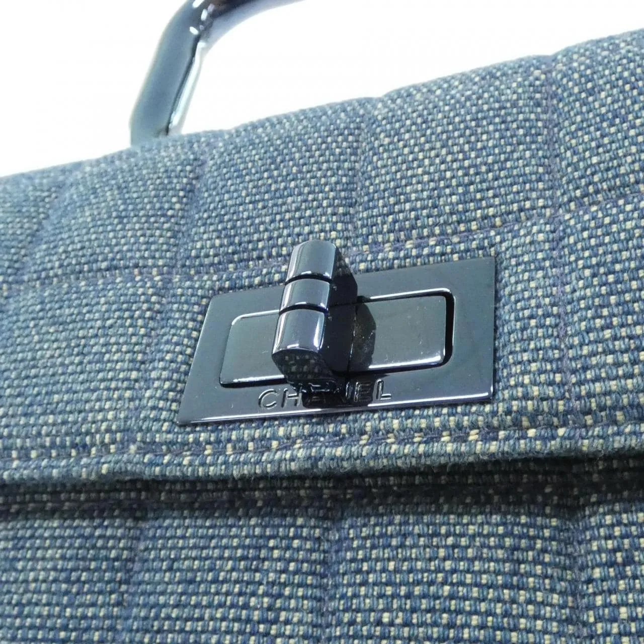CHANEL 16371 手提包 牛仔布 藍色 牛仔布 中古品A - 縮圖 4