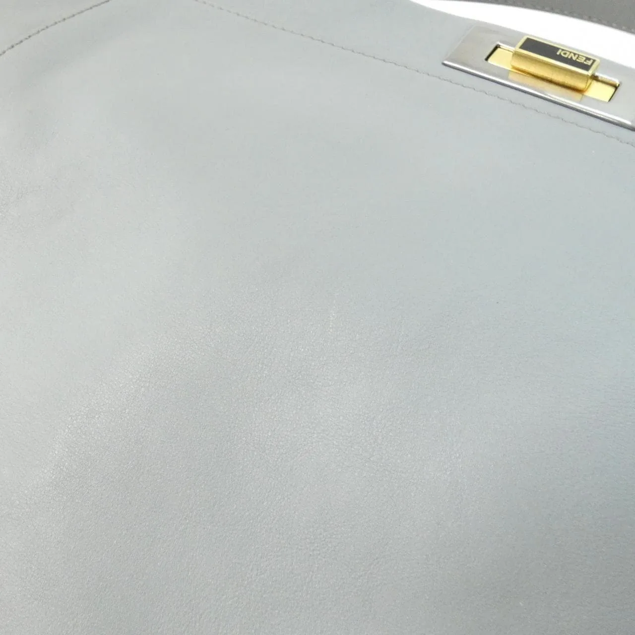 FENDI Peekaboo 8BN210 FZN Handbag Leather Grey Leather Rank B - Thumbnail 4