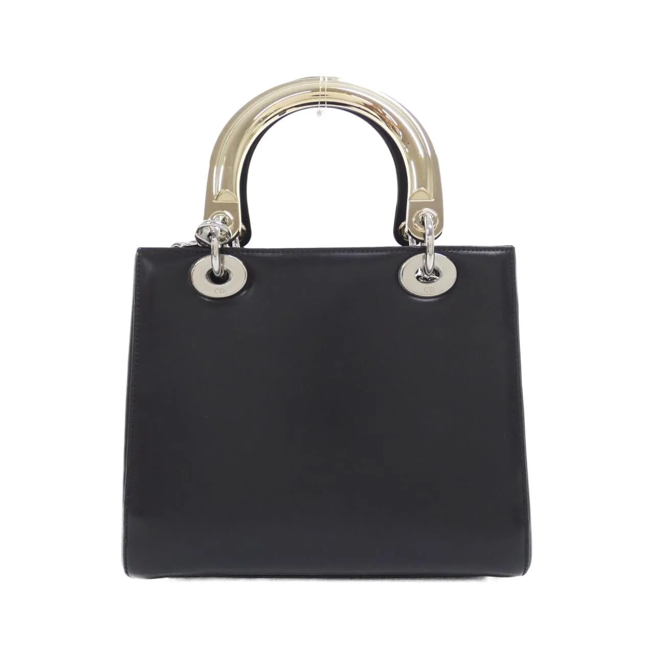 DIOR Lady Dior M0550WCBD Handbag Leather Black Leather Rank B - Thumbnail 2