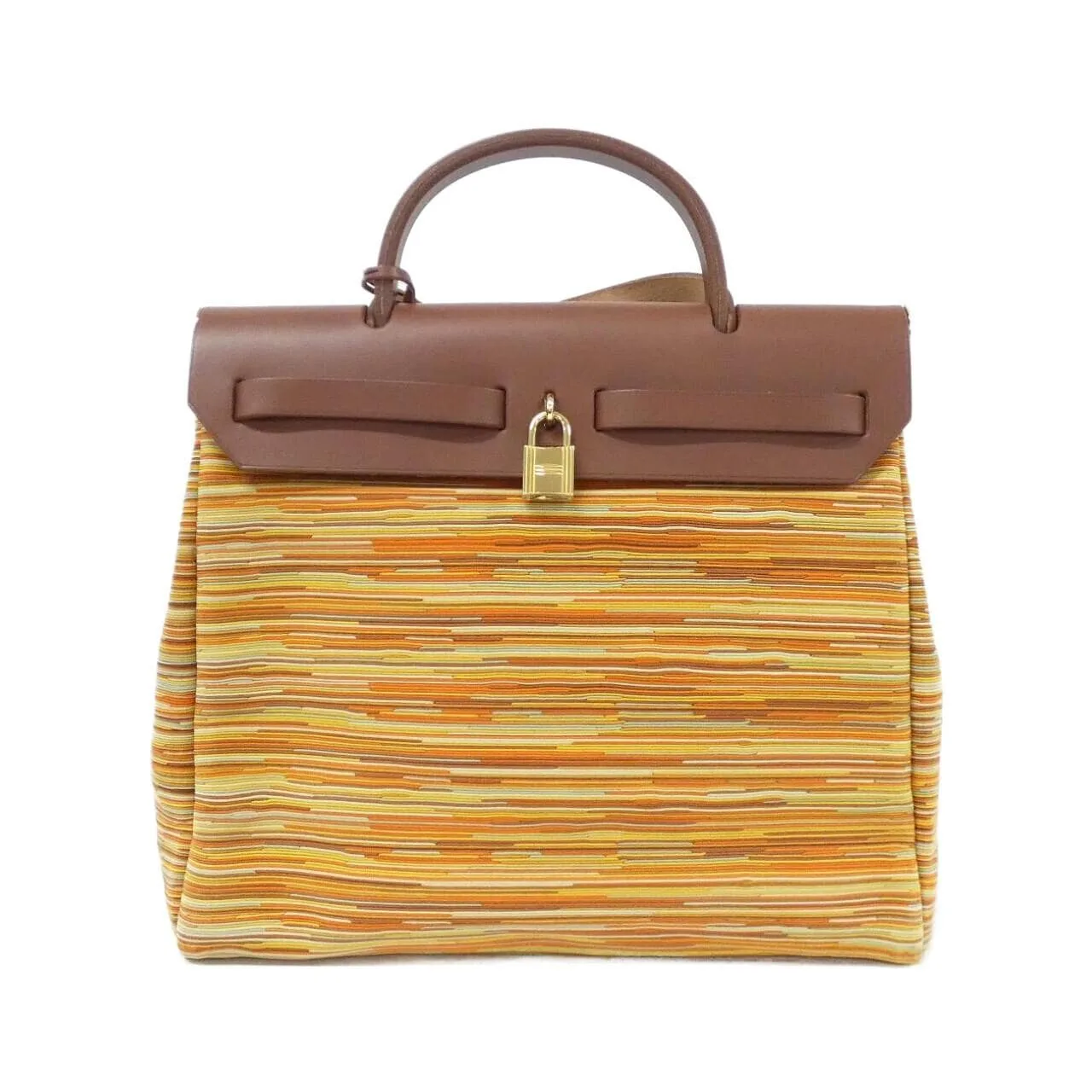 HERMES Herbag 039255CP 手提包 黑色 中古品A - 縮圖 2