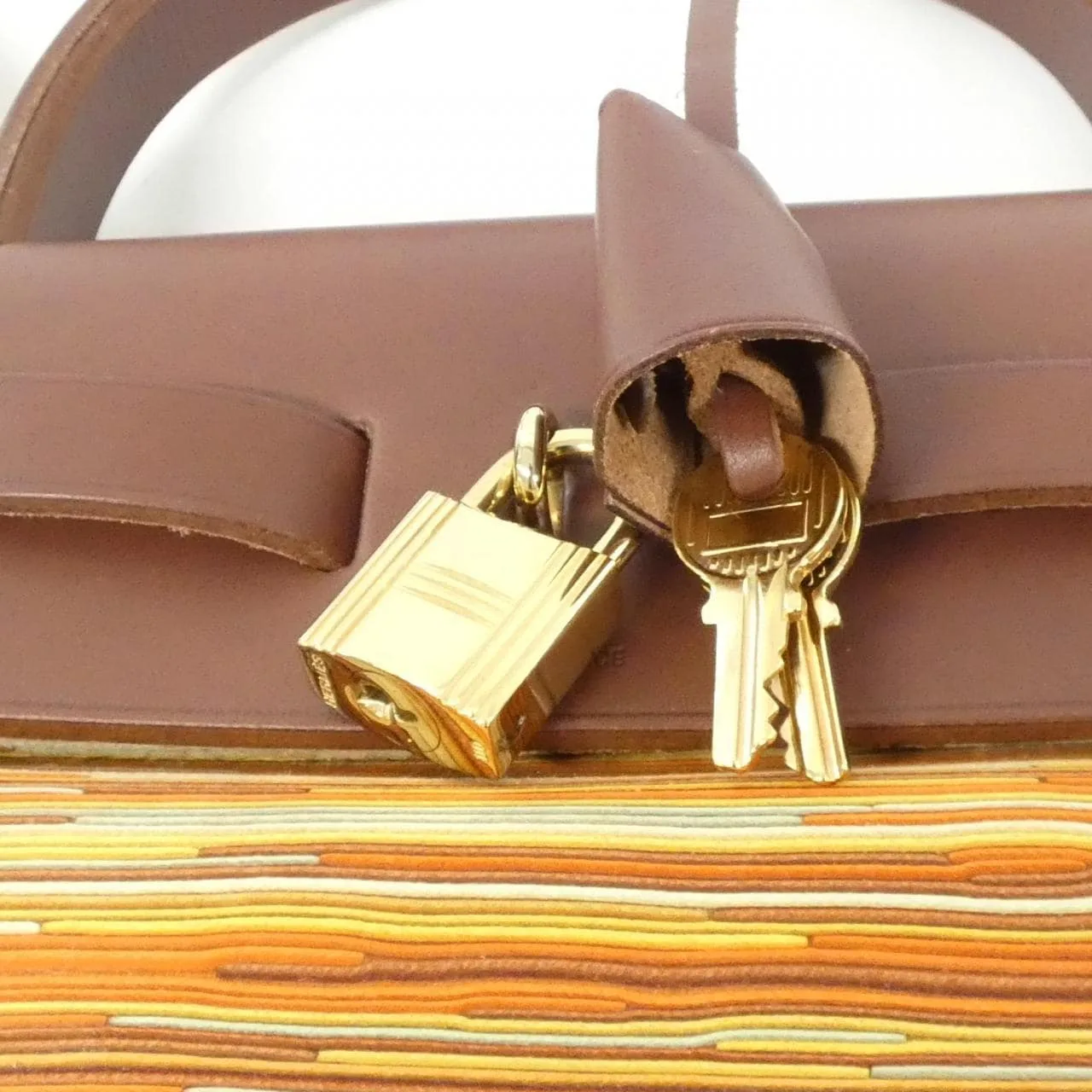 HERMES Herbag 039255CP 手提包 黑色 中古品A - 縮圖 4