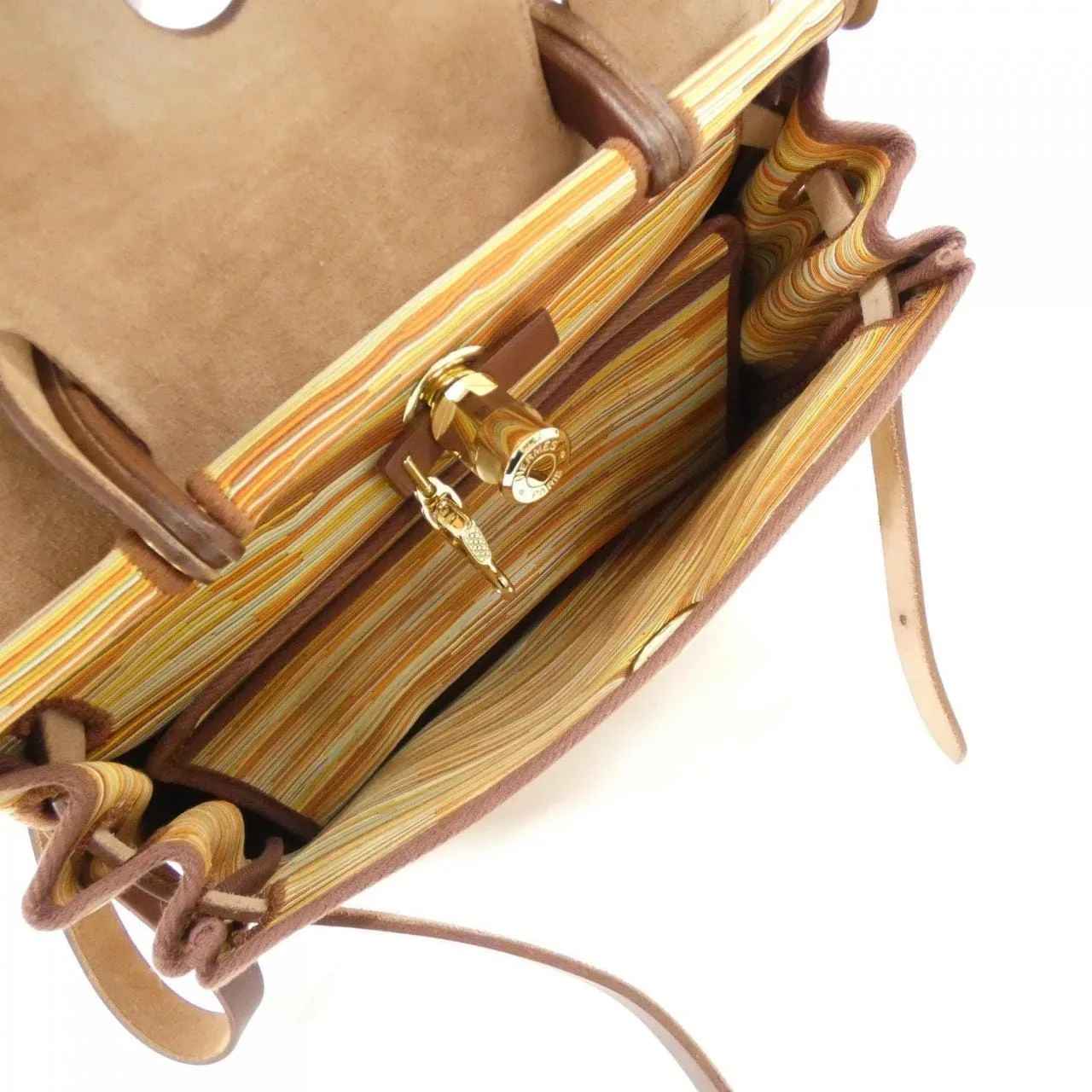 HERMES Herbag 039255CP 手提包 黑色 中古品A - 縮圖 10