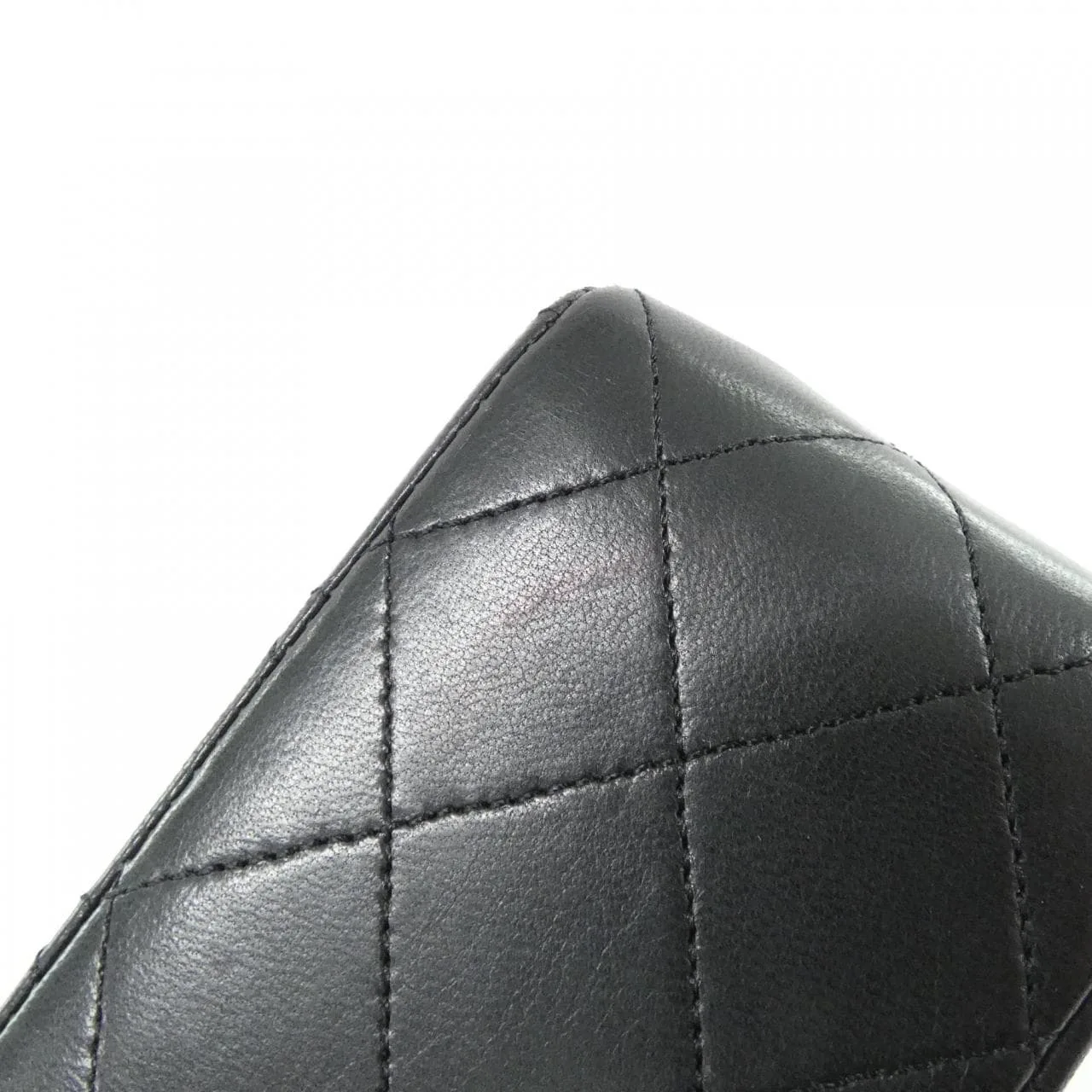 CHANEL Matelasse 1112 Shoulder Lambskin 黑色 羊皮 中古品B - 縮圖 3