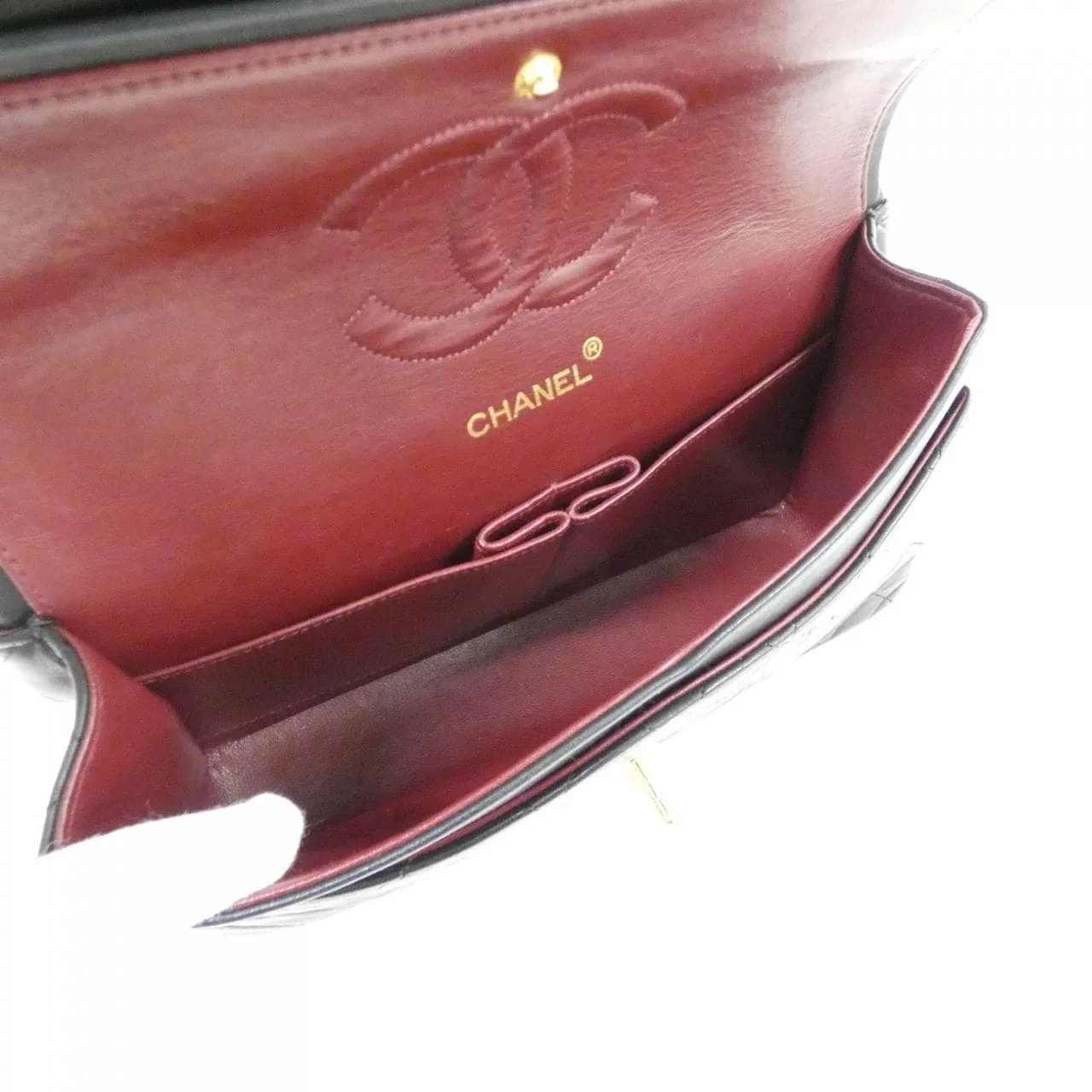 CHANEL Matelasse 1112 Shoulder Lambskin 黑色 羊皮 中古品B - 縮圖 7
