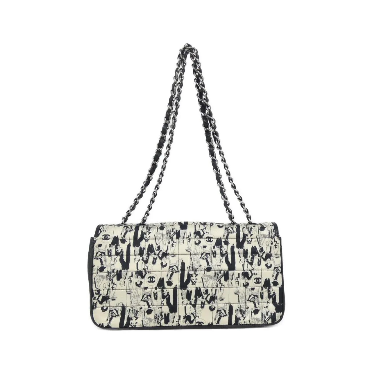 CHANEL 22105 Shoulder Satin 黑色 緞面 中古品B - 縮圖 2