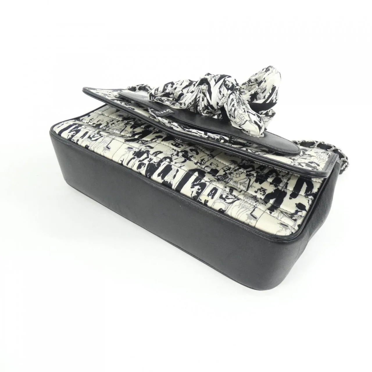 CHANEL 22105 Shoulder Satin 黑色 緞面 中古品B - 縮圖 3