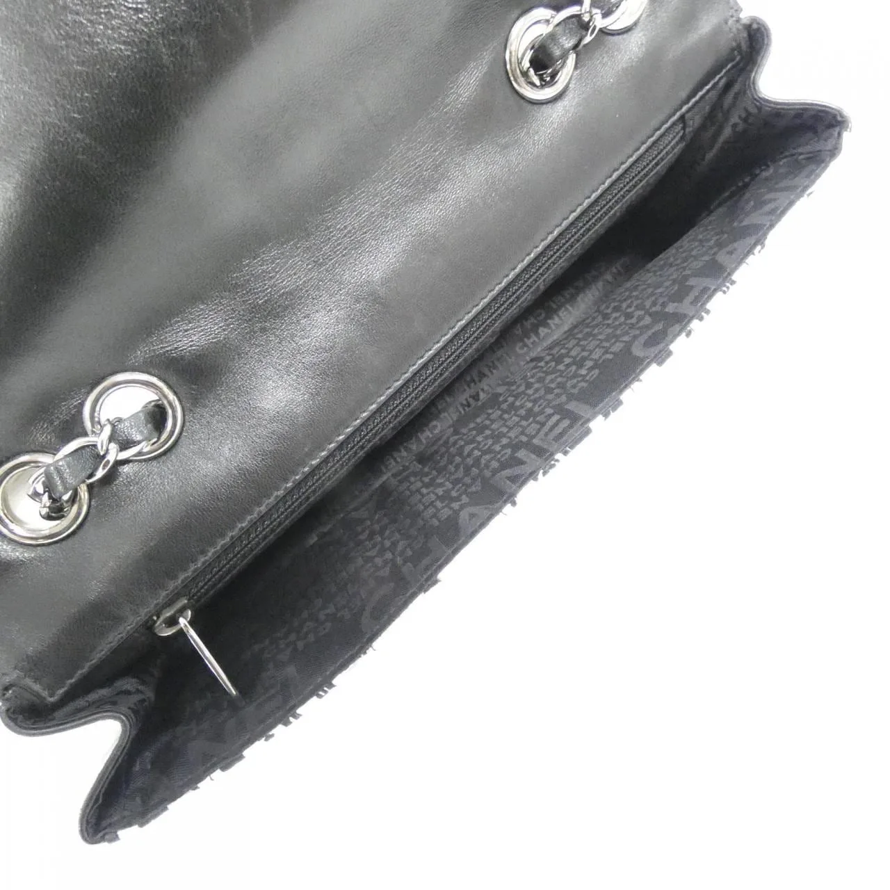 CHANEL 22105 Shoulder Satin 黑色 緞面 中古品B - 縮圖 8